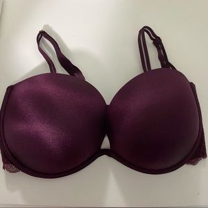 PINK Victoria’s Secret Push-Up Maroon Bra